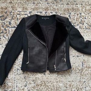 Zara Black and Dark Gray Utility Jacket